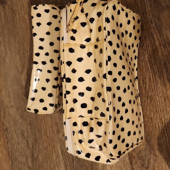 Kate Spade Cream and Black Polka - Dot Cosmetic Case 2 piece set - Picture 6 of 11